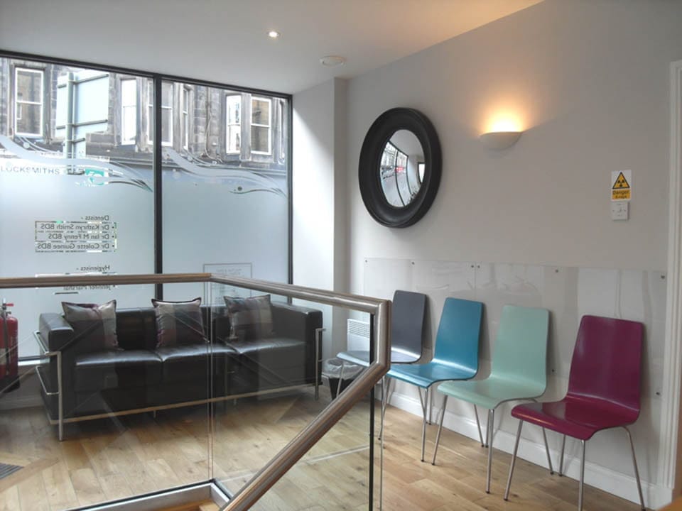 A picture showing the reception area of Easter Road Dental Practice